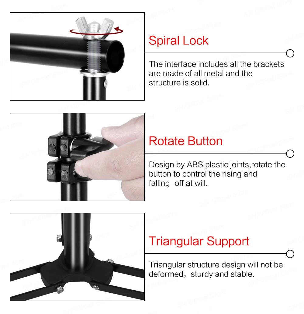 Background Stand Kit Support Frame System Backdrops  Adjustable Stand for Photography Photo Studio Chromakey Green Screen Frame