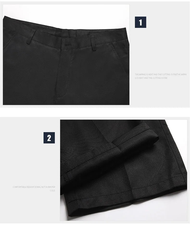 MRMT 2026 Brand Men's Trousers High Waist Black Suit Pants Men Trousers Thin Straight Loose Formal Business Casual Man Trouser