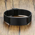 Personalize Names Bracelets for Men,Custom Engraved Stainless Steel ID Bracelets,Custom Love Gift Wrist for Father Husband Son