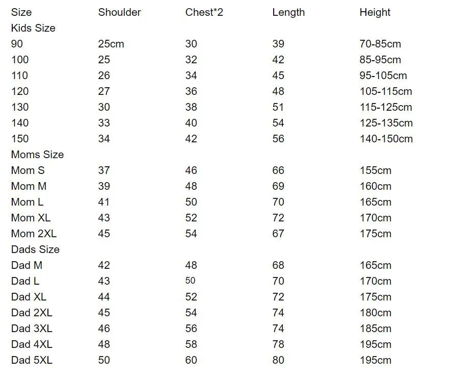 1pcs Animation Character Cotton Family Matching T-shirts Mother Daughter Father Son Tops Tees Family Clohthing