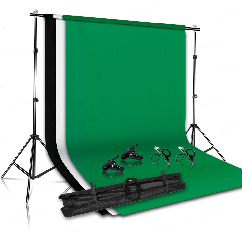 Background Stand Kit Support Frame System Backdrops  Adjustable Stand for Photography Photo Studio Chromakey Green Screen Frame