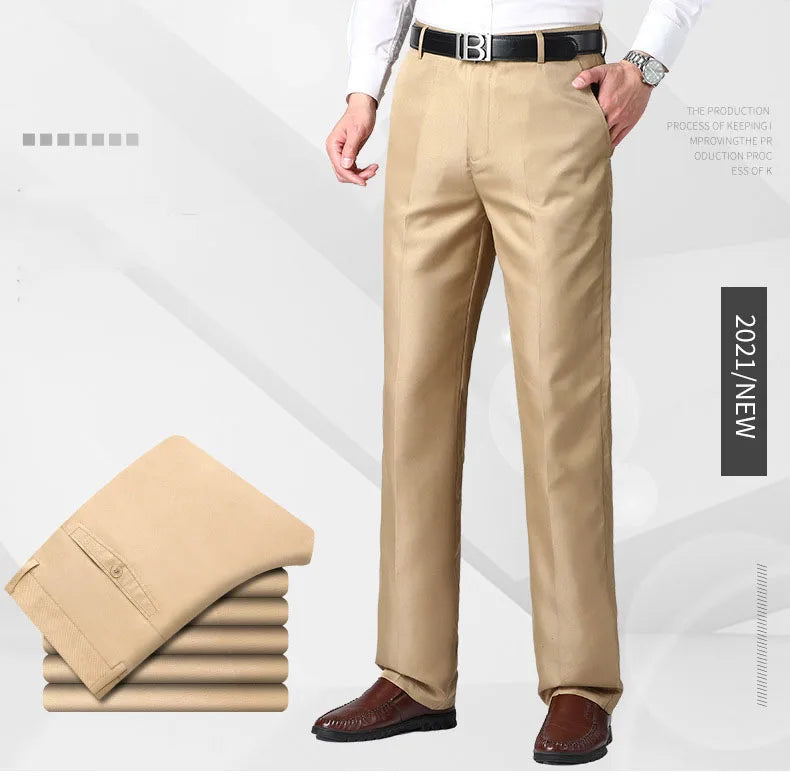 MRMT 2026 Brand Men's Trousers High Waist Black Suit Pants Men Trousers Thin Straight Loose Formal Business Casual Man Trouser