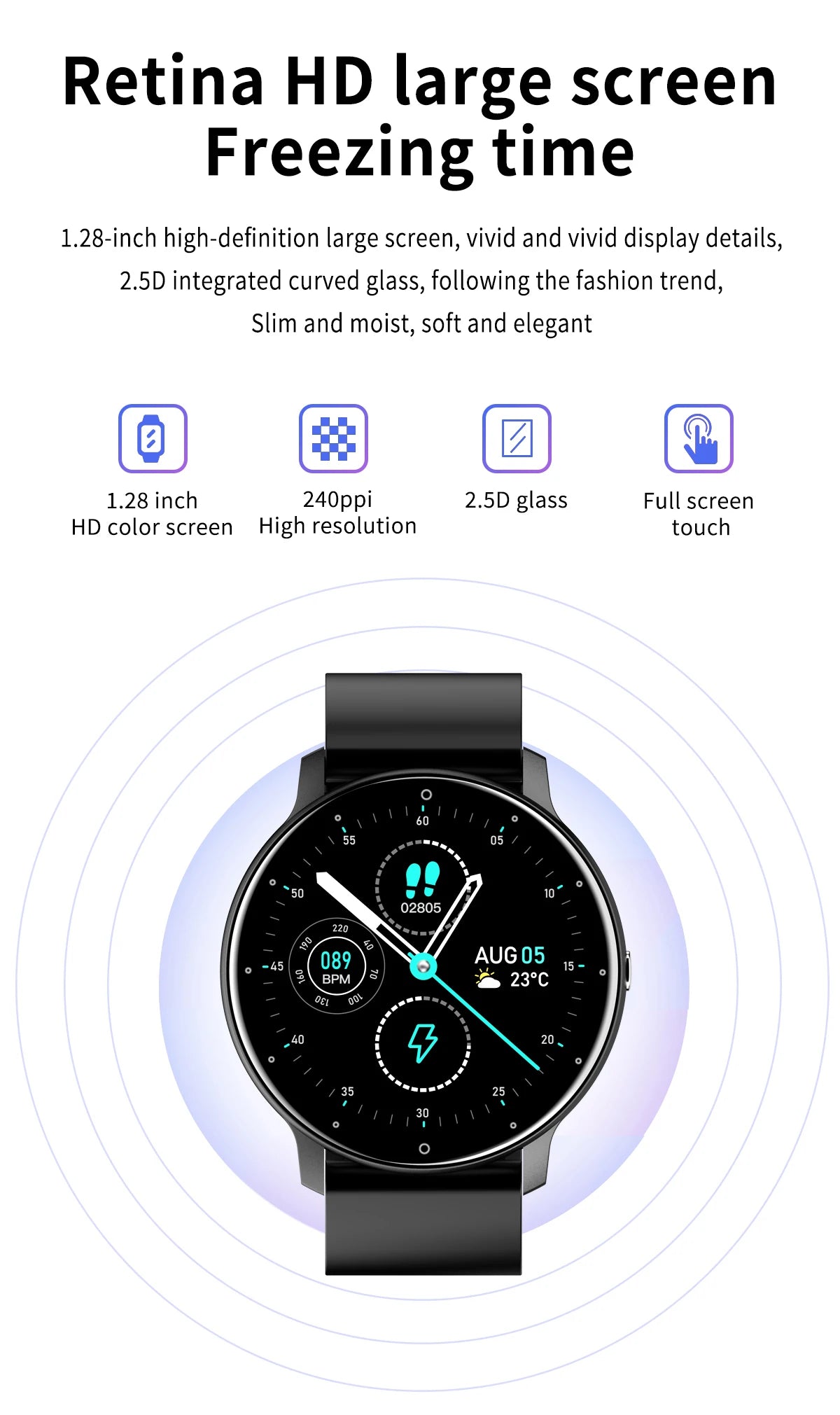 LIGE 2026 Smart Watch Women Men Ladies Gift Sport Fitness Men Watches Heart Rate Monitor Waterproof Smartwatch For Android IOS