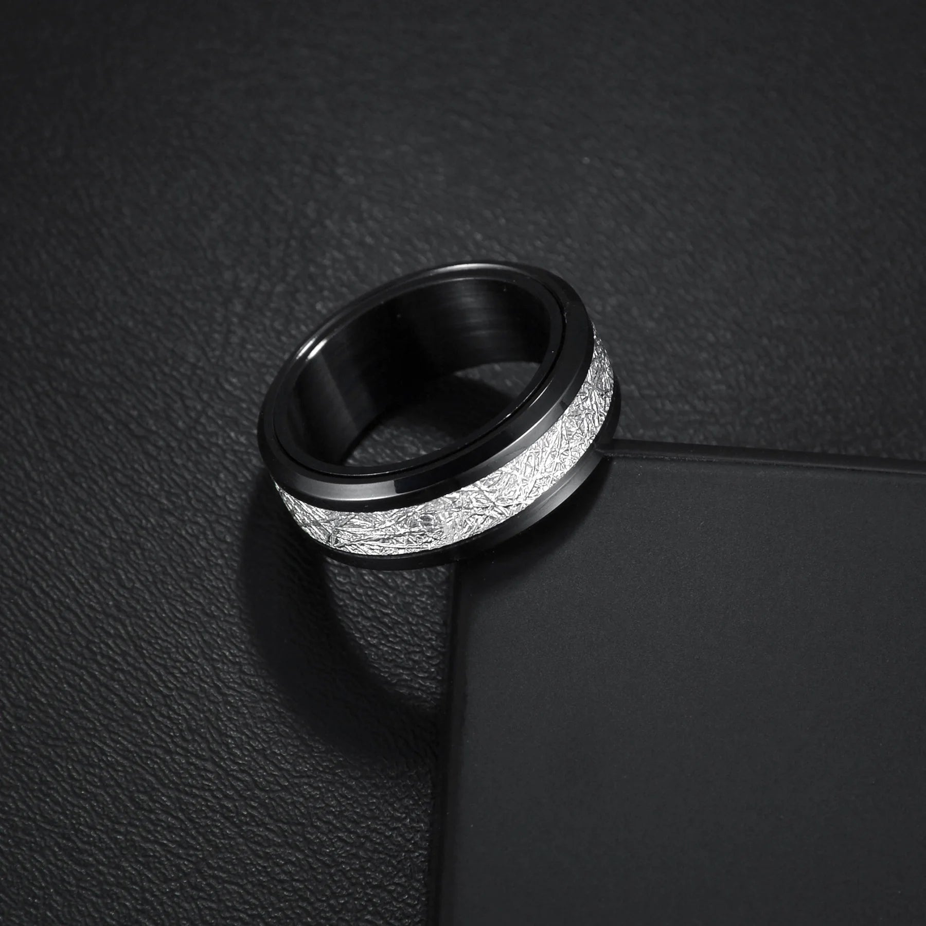 MeMolissa New Cool Stainless Steel Rotatable Ring High Quality Spinner Chain Rotable Rings for Women Man Punk Jewelry Party Gift