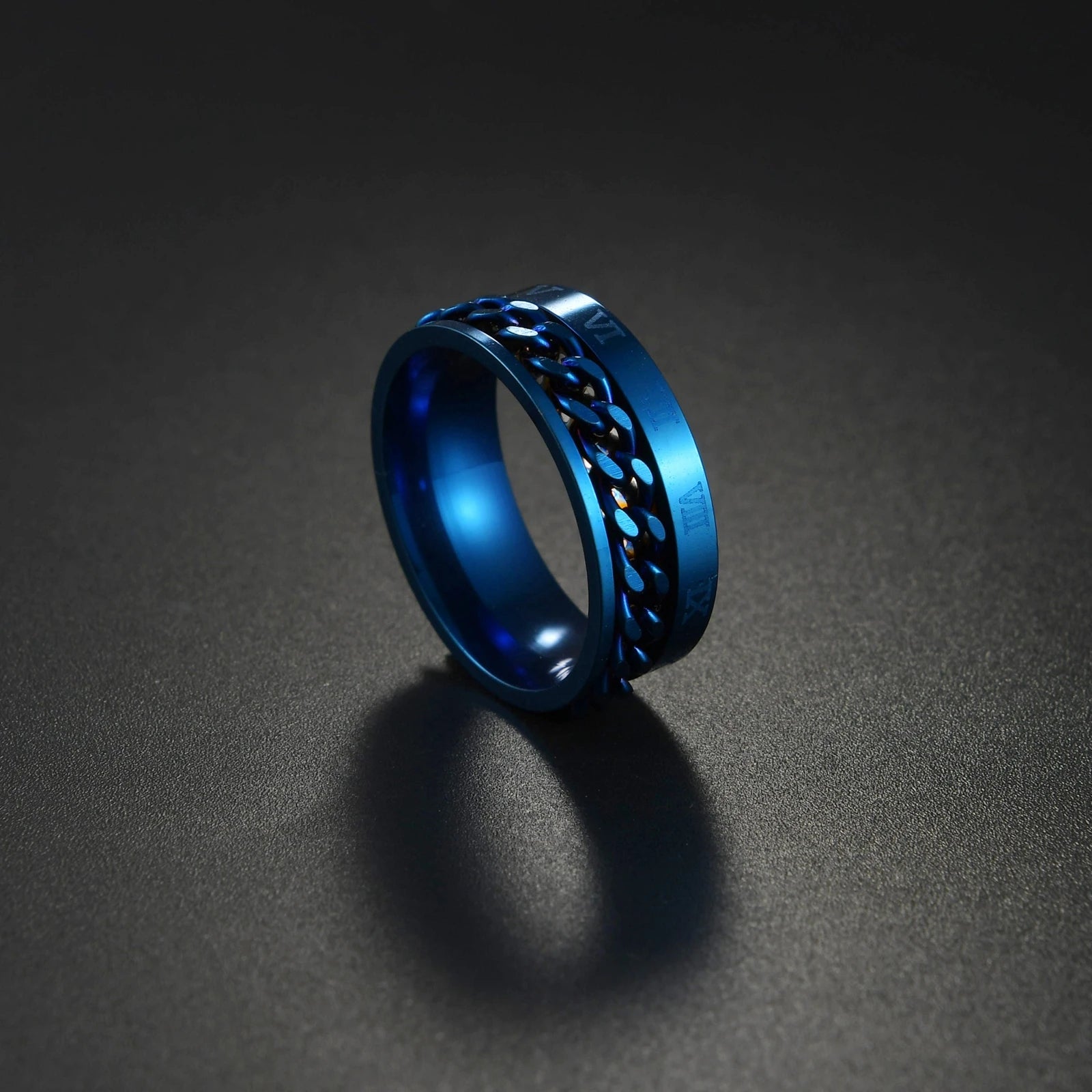 MeMolissa New Cool Stainless Steel Rotatable Ring High Quality Spinner Chain Rotable Rings for Women Man Punk Jewelry Party Gift