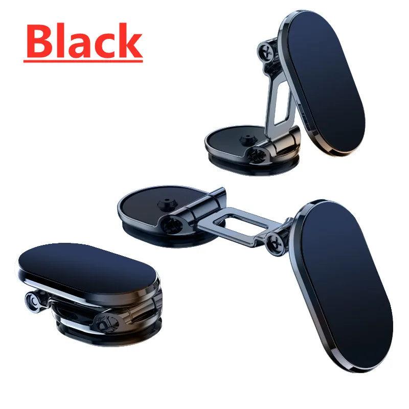 1080° Rotatable Magnetic Car Phone Holder Foldable Magnet Smart Phone Stand GPS Phone Bracket In Car For iPhone 16 Xiaomi Huawei