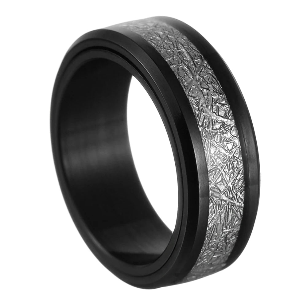MeMolissa New Cool Stainless Steel Rotatable Ring High Quality Spinner Chain Rotable Rings for Women Man Punk Jewelry Party Gift
