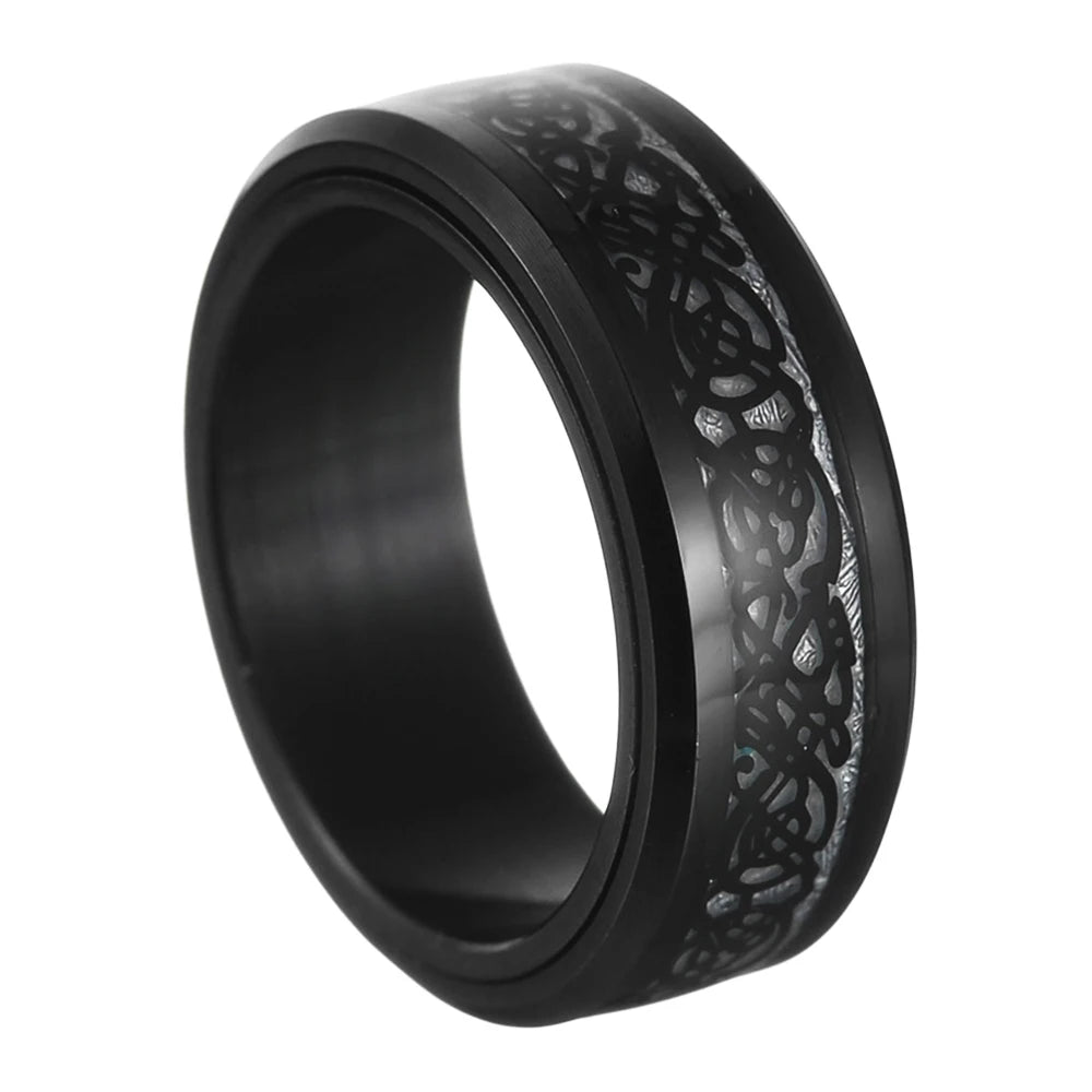 MeMolissa New Cool Stainless Steel Rotatable Ring High Quality Spinner Chain Rotable Rings for Women Man Punk Jewelry Party Gift