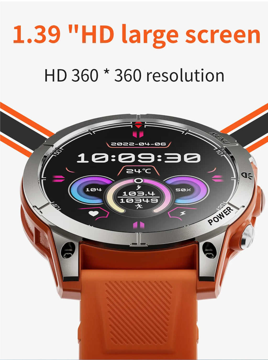 Aiweile AW45 Smart Watch Man Flashlight Fitness Tracker Miltary Connected NFC Compass Sport Bluetooth Call Dialing Korean Hebrew