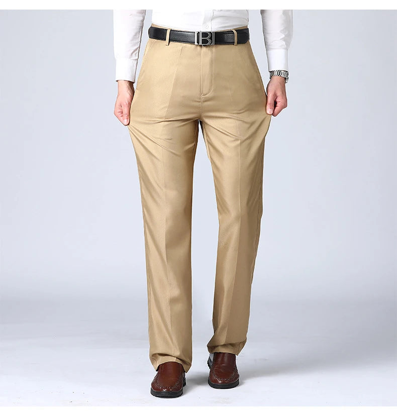 MRMT 2026 Brand Men's Trousers High Waist Black Suit Pants Men Trousers Thin Straight Loose Formal Business Casual Man Trouser