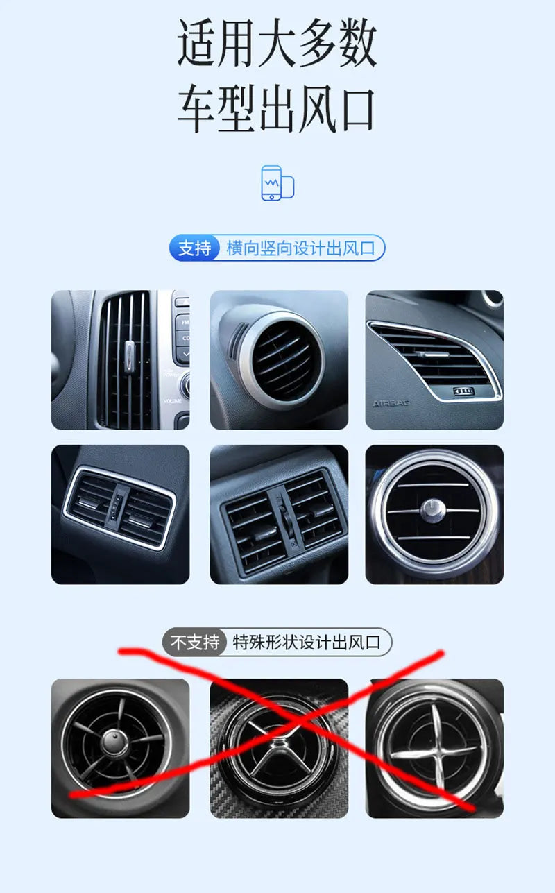 Gravity Car Phone Holder For Peugeot 4008 5008 308 2008 3008 207 Air Vent Clip Mount Mobile Cell Phone Stand GPS Accessories