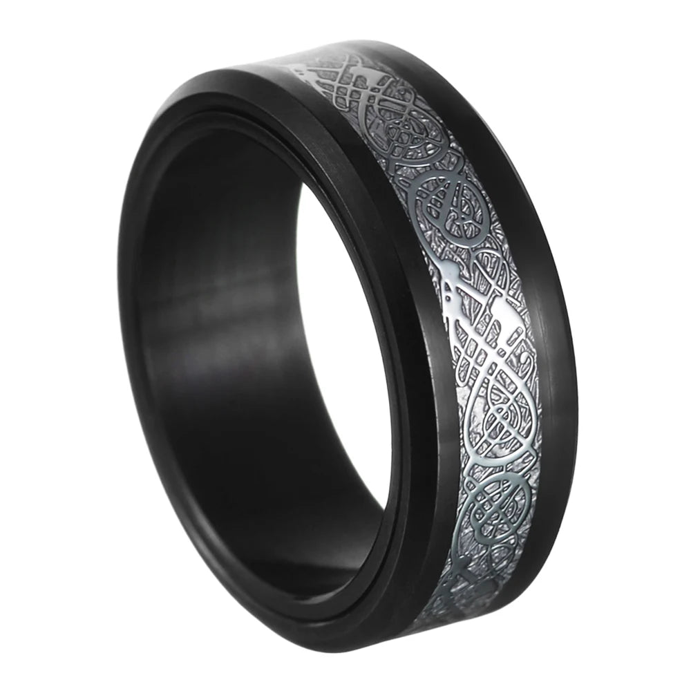 MeMolissa New Cool Stainless Steel Rotatable Ring High Quality Spinner Chain Rotable Rings for Women Man Punk Jewelry Party Gift