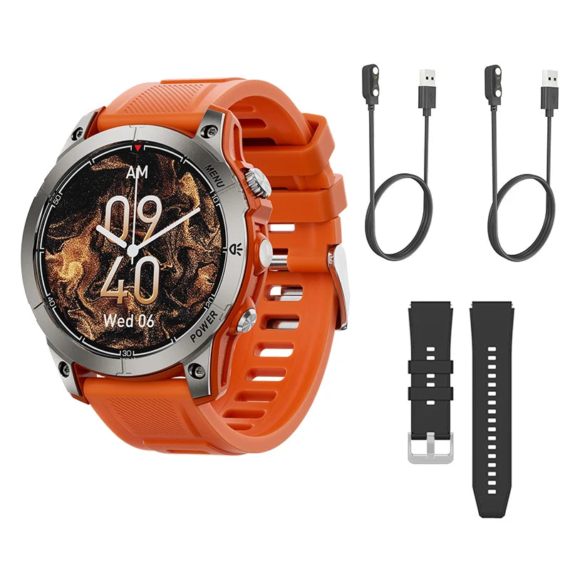 Aiweile AW45 Smart Watch Man Flashlight Fitness Tracker Miltary Connected NFC Compass Sport Bluetooth Call Dialing Korean Hebrew