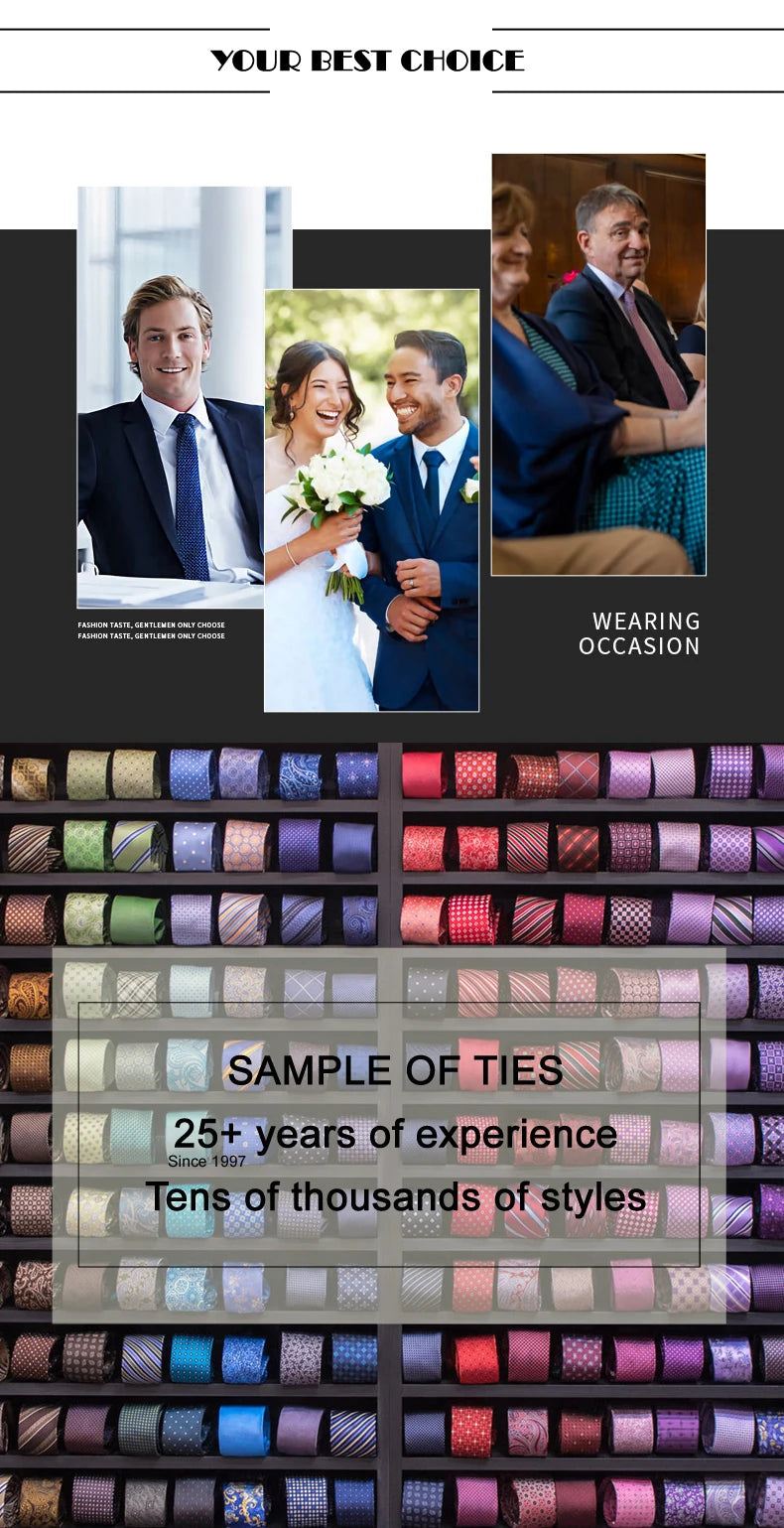 Luxury 8CM Mens Ties Necktie Red Color Ties For Man Groom Jacquard Woven Neck Tie For Business Wedding Party