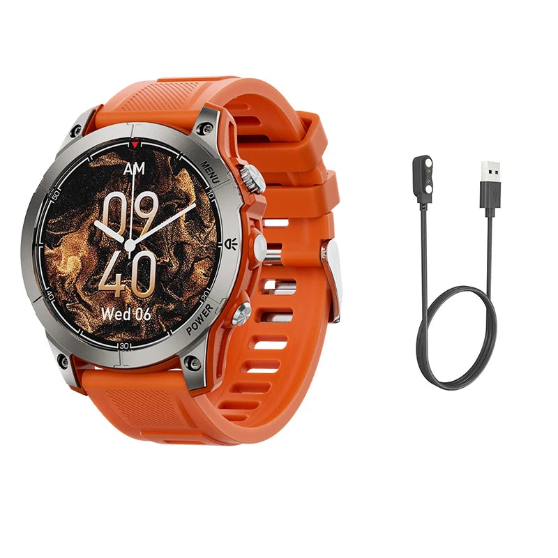 Aiweile AW45 Smart Watch Man Flashlight Fitness Tracker Miltary Connected NFC Compass Sport Bluetooth Call Dialing Korean Hebrew