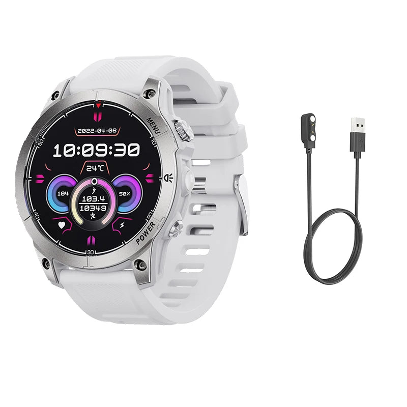 Aiweile AW45 Smart Watch Man Flashlight Fitness Tracker Miltary Connected NFC Compass Sport Bluetooth Call Dialing Korean Hebrew