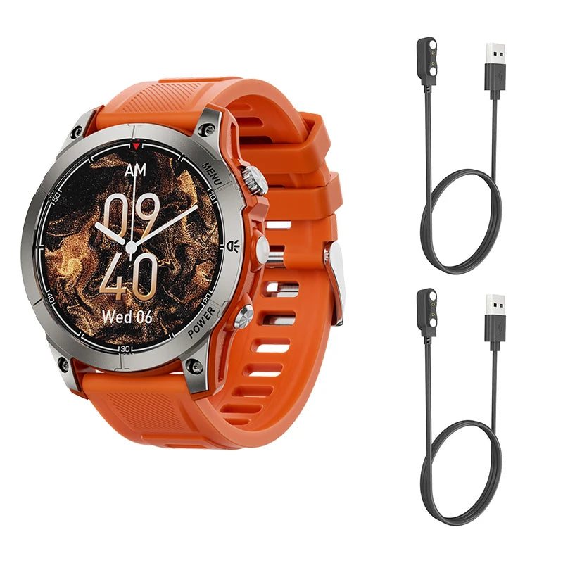 Aiweile AW45 Smart Watch Man Flashlight Fitness Tracker Miltary Connected NFC Compass Sport Bluetooth Call Dialing Korean Hebrew