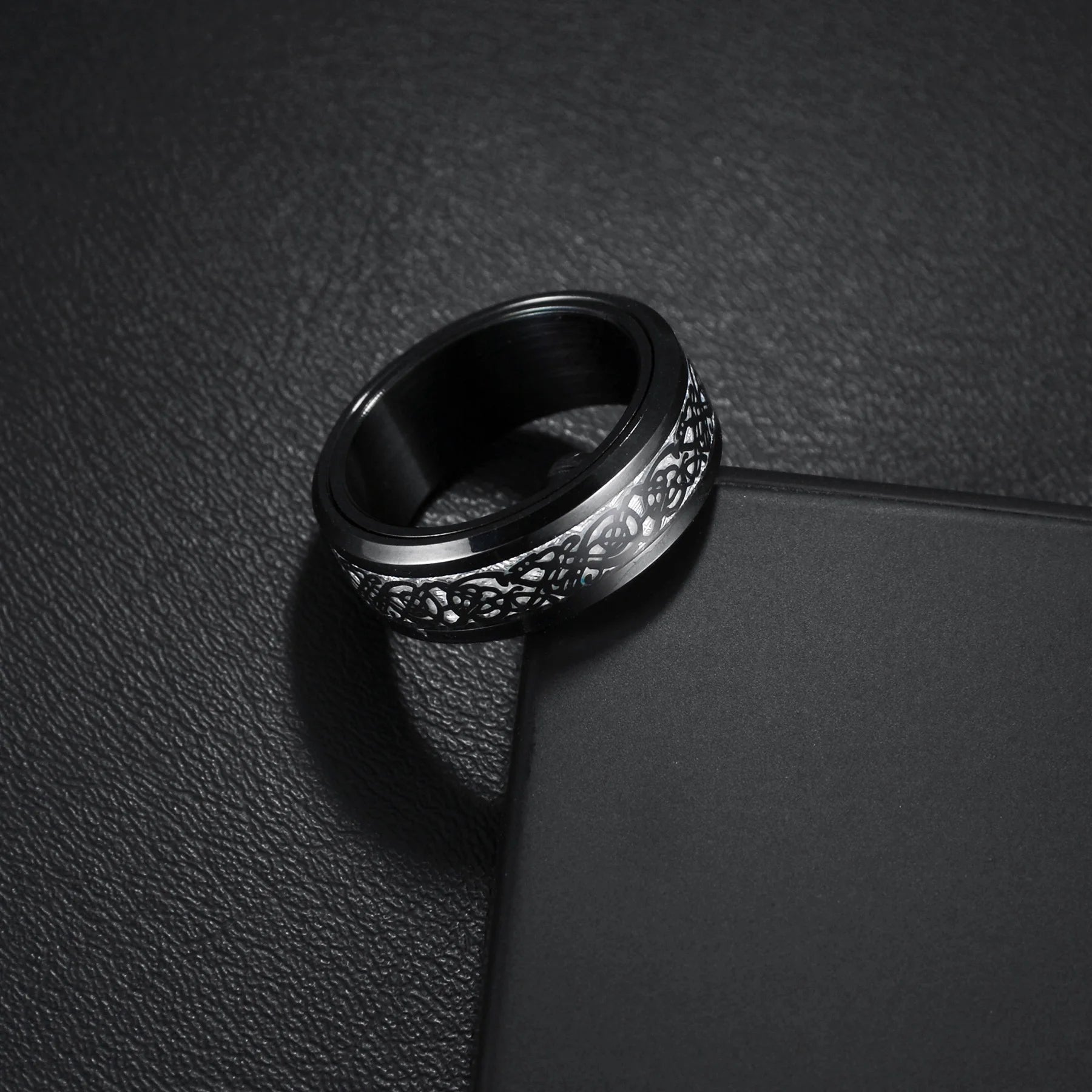 MeMolissa New Cool Stainless Steel Rotatable Ring High Quality Spinner Chain Rotable Rings for Women Man Punk Jewelry Party Gift
