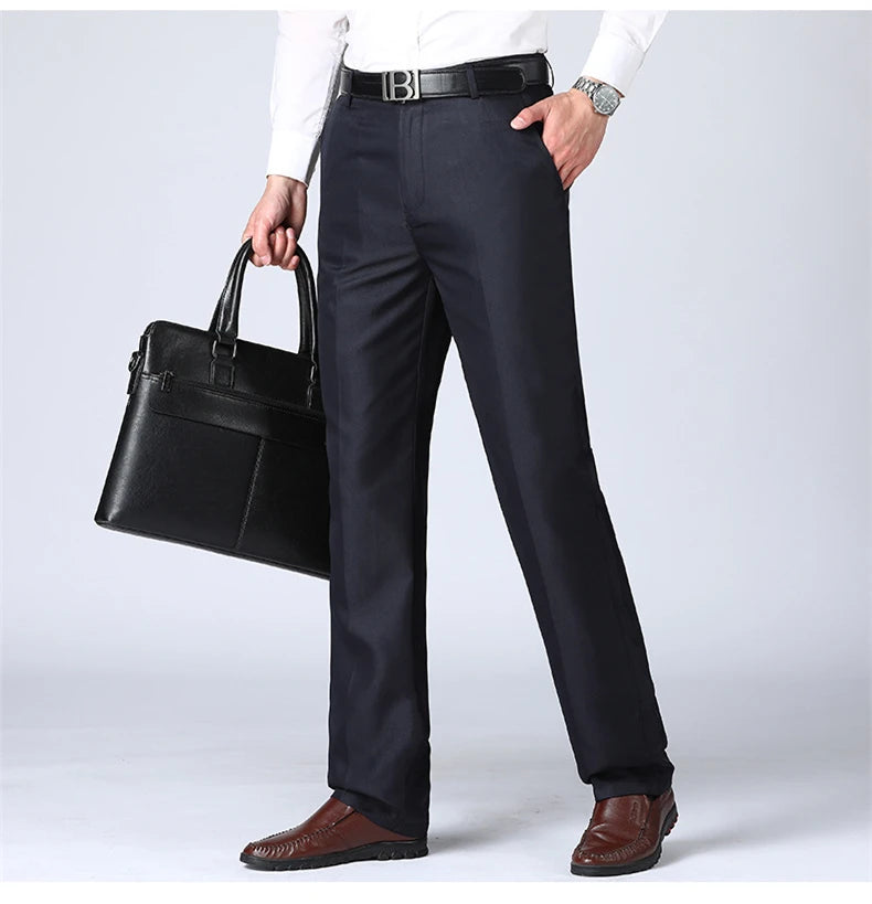 MRMT 2026 Brand Men's Trousers High Waist Black Suit Pants Men Trousers Thin Straight Loose Formal Business Casual Man Trouser