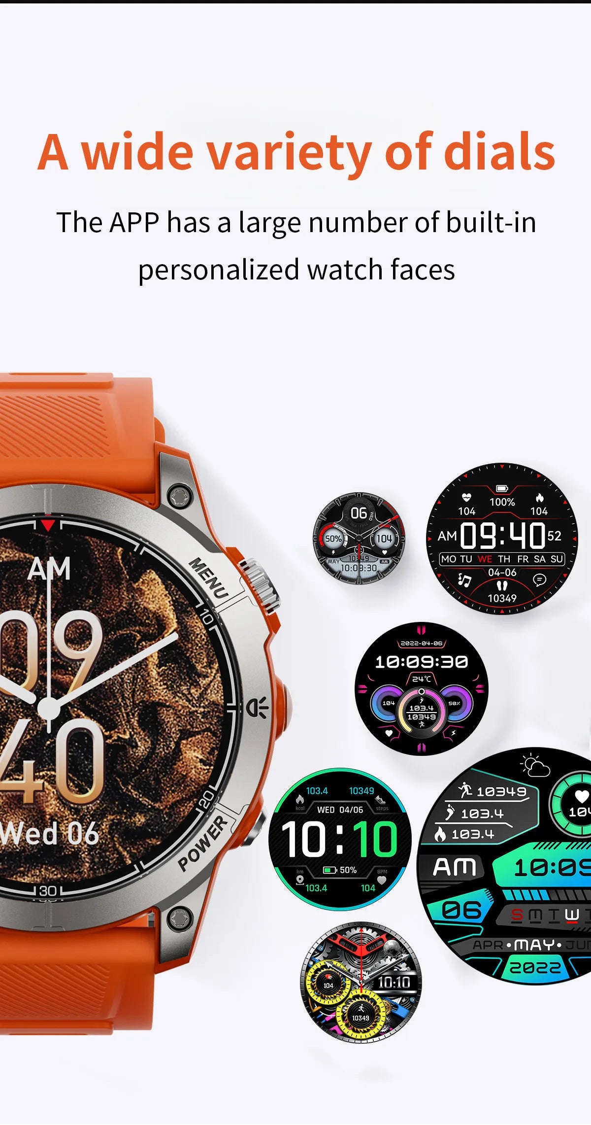 Aiweile AW45 Smart Watch Man Flashlight Fitness Tracker Miltary Connected NFC Compass Sport Bluetooth Call Dialing Korean Hebrew
