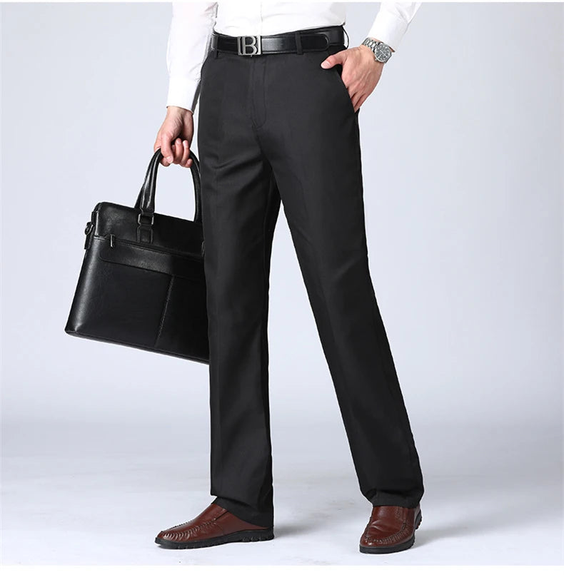 MRMT 2026 Brand Men's Trousers High Waist Black Suit Pants Men Trousers Thin Straight Loose Formal Business Casual Man Trouser
