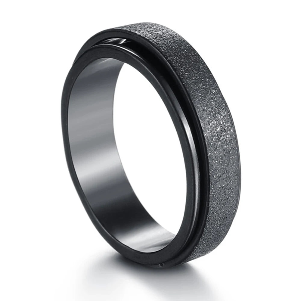 MeMolissa New Cool Stainless Steel Rotatable Ring High Quality Spinner Chain Rotable Rings for Women Man Punk Jewelry Party Gift