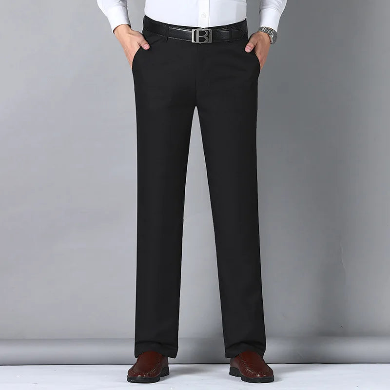 MRMT 2026 Brand Men's Trousers High Waist Black Suit Pants Men Trousers Thin Straight Loose Formal Business Casual Man Trouser