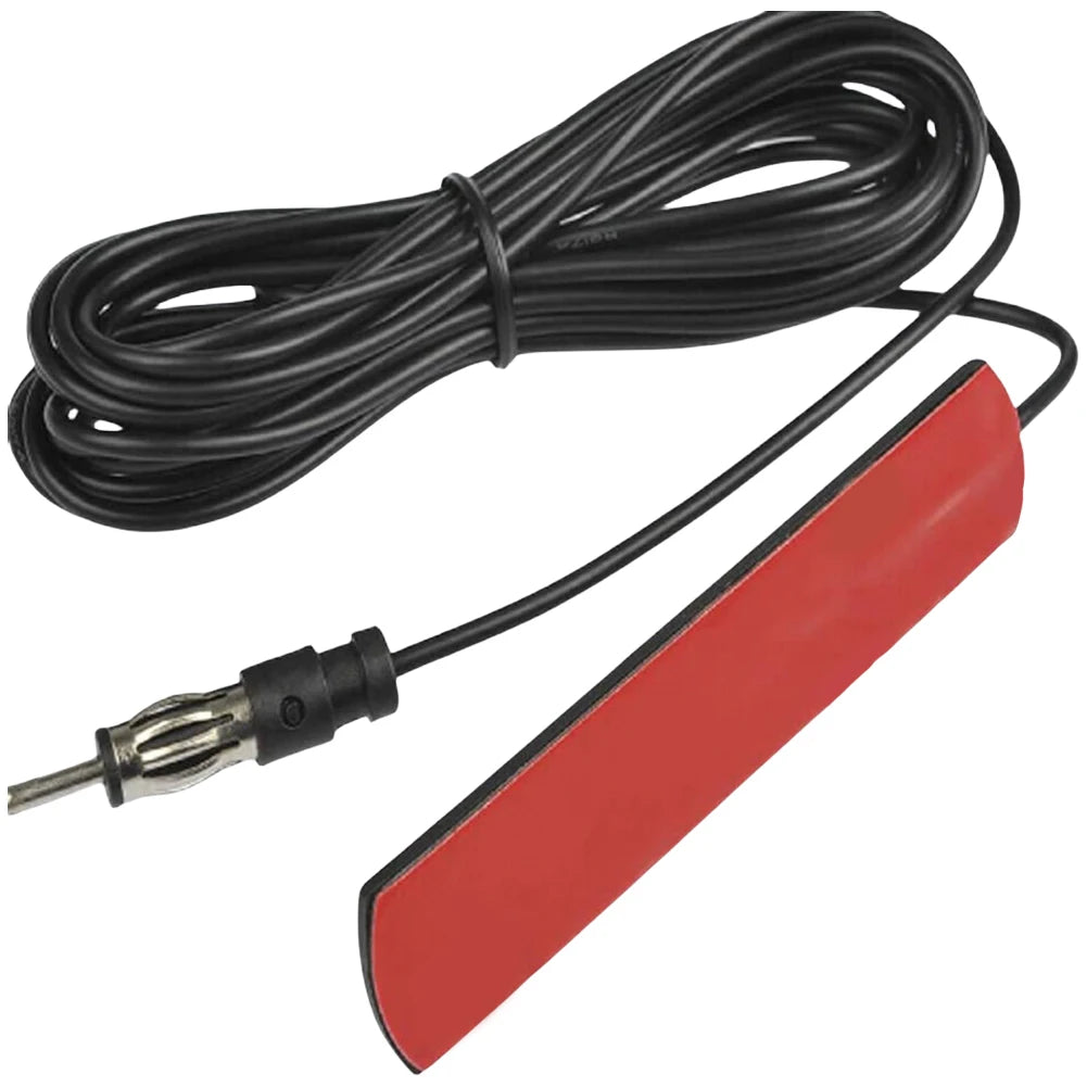 DC 5-12V AM/FM Radio Aerial Car Interior Hidden Amplified Antenna 85-860Mhz Car Radio Patch Aerial for Car Truck Motorcycle Boat