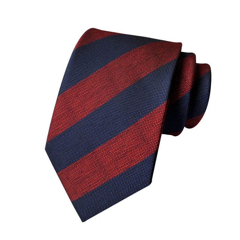 Luxury 8CM Mens Ties Necktie Red Color Ties For Man Groom Jacquard Woven Neck Tie For Business Wedding Party