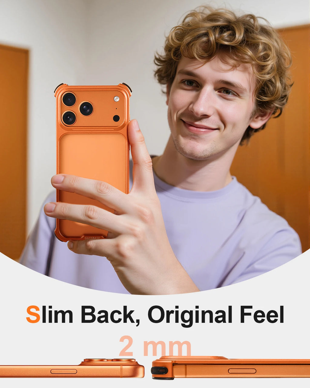 Oatsbasf Slim Phone Case for iPhone 17 Pro / 17 Pro Max Orginal Feel Protective Cover Shockproof Bumper for iPhone 17 Pro Max