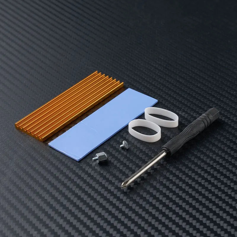 GPUHLOD M.2 SSD Heatsink M2 2280 Solid State Hard Disk Aluminum Radiator with Thermal Silicone Pad PS5 Desktop PC NGFF NVME