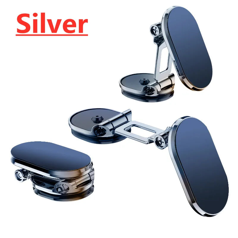1080° Rotatable Magnetic Car Phone Holder Foldable Magnet Smart Phone Stand GPS Phone Bracket In Car For iPhone 16 Xiaomi Huawei