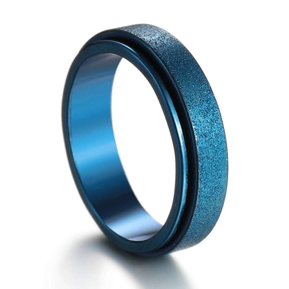 MeMolissa New Cool Stainless Steel Rotatable Ring High Quality Spinner Chain Rotable Rings for Women Man Punk Jewelry Party Gift
