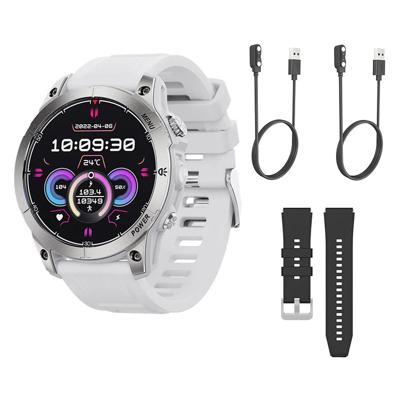 Aiweile AW45 Smart Watch Man Flashlight Fitness Tracker Miltary Connected NFC Compass Sport Bluetooth Call Dialing Korean Hebrew
