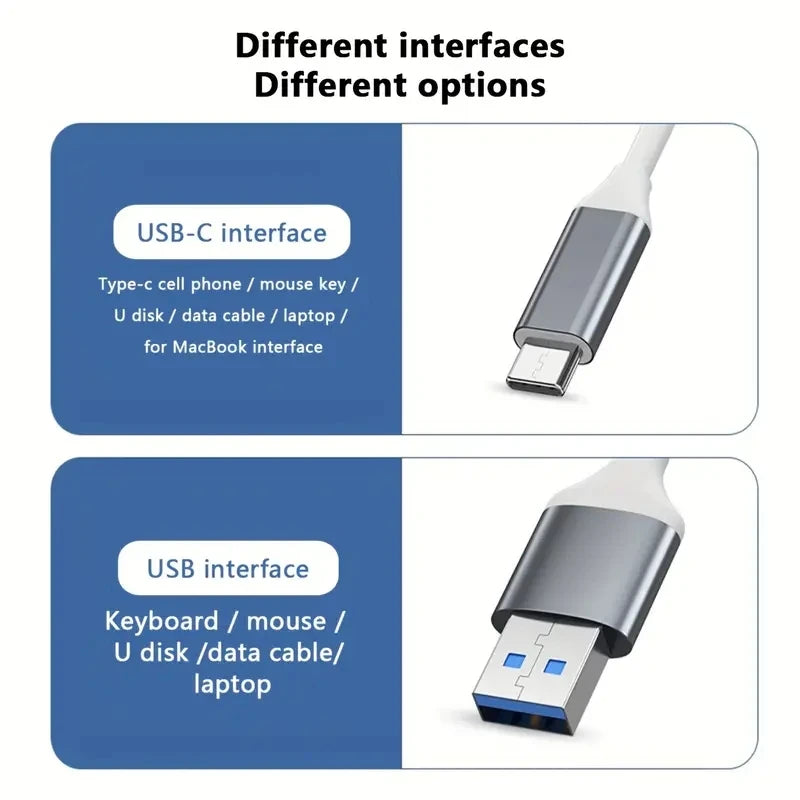 USB HUB Extender 4 Port Splitter Adapter OTG Docking Station For Phone Macbook Pro 13 15 Air PC Laptop Computer Hub