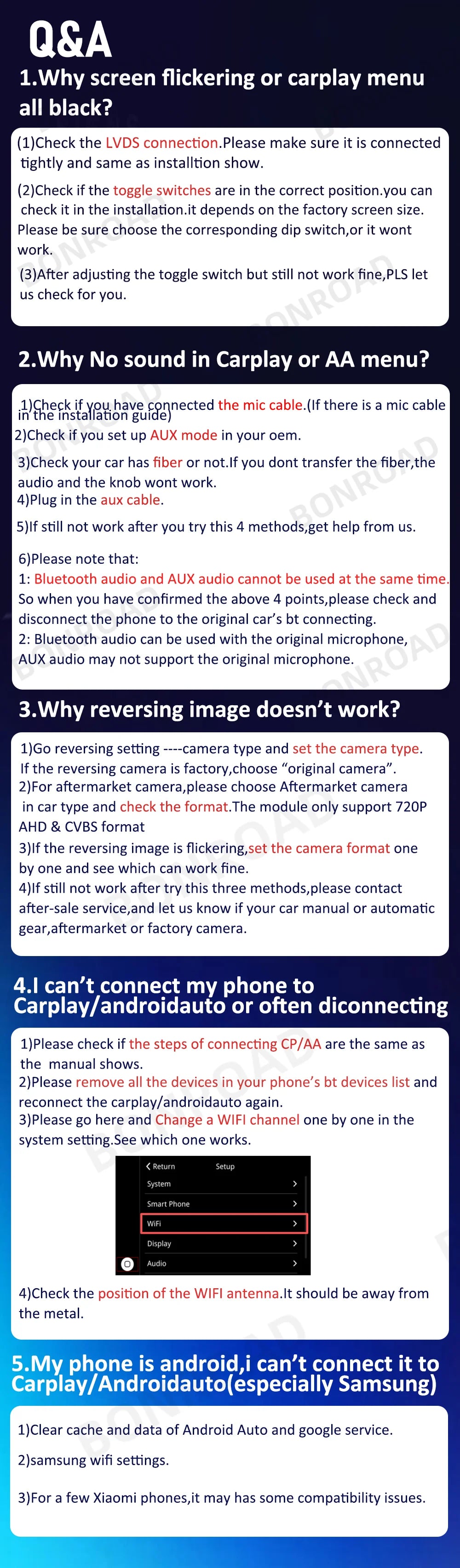 Bonroad Wireless Carplay Android Auto Modulo For Volkswagen Touareg RNS850 2010-2018 with Android Auto Voice Control Mirrorlink