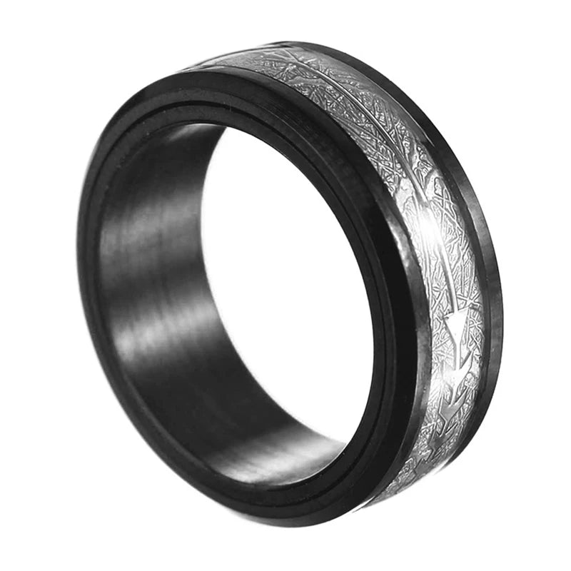 MeMolissa New Cool Stainless Steel Rotatable Ring High Quality Spinner Chain Rotable Rings for Women Man Punk Jewelry Party Gift