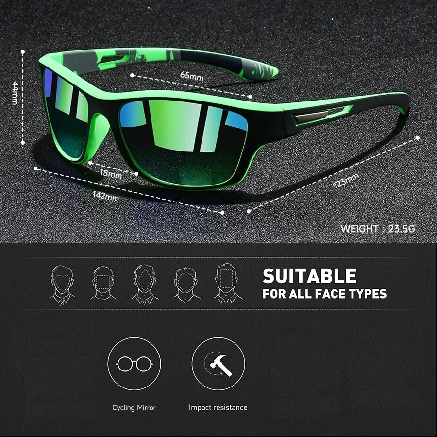 4PCS Fashion Vintage Pattern  Cycling Sports Sunglasses Men Women Running Cycling Mountaineering Sport Man Sun Glasses
