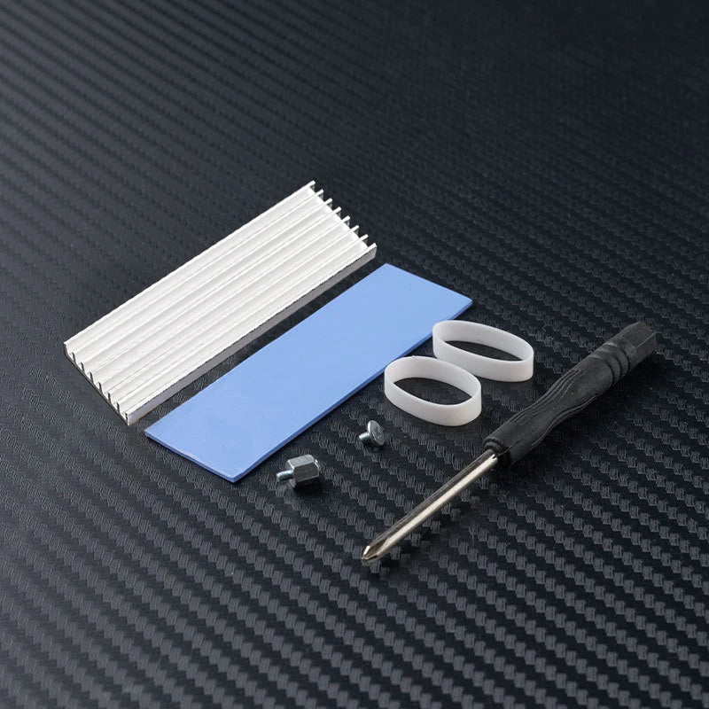 GPUHLOD M.2 SSD Heatsink M2 2280 Solid State Hard Disk Aluminum Radiator with Thermal Silicone Pad PS5 Desktop PC NGFF NVME