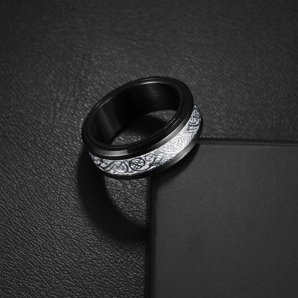 MeMolissa New Cool Stainless Steel Rotatable Ring High Quality Spinner Chain Rotable Rings for Women Man Punk Jewelry Party Gift