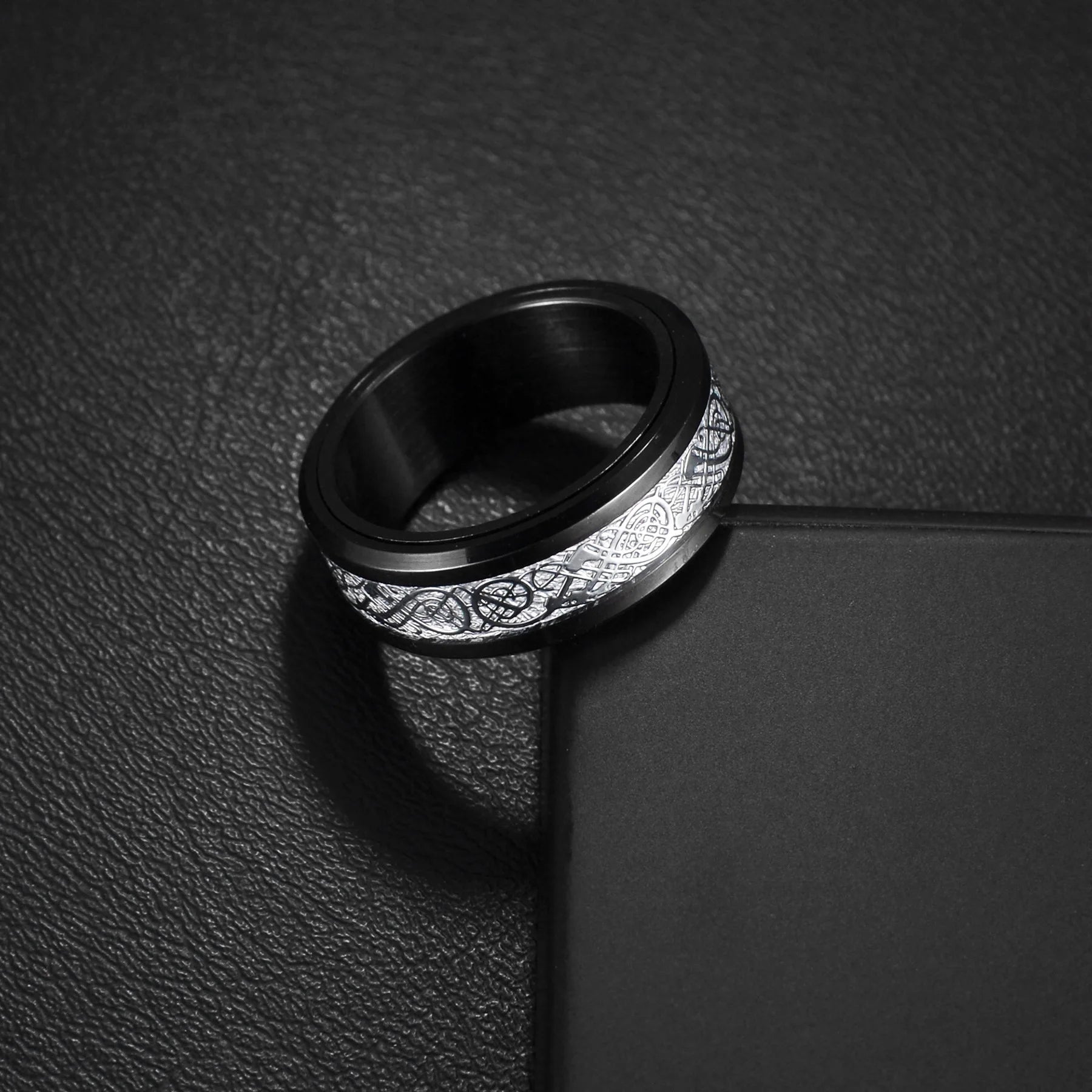 MeMolissa New Cool Stainless Steel Rotatable Ring High Quality Spinner Chain Rotable Rings for Women Man Punk Jewelry Party Gift